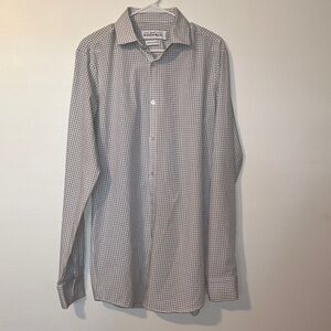 Mizzen + Main Leeward Performance Fabric Long Sleeve Shirt Medium Tall Trim Fit